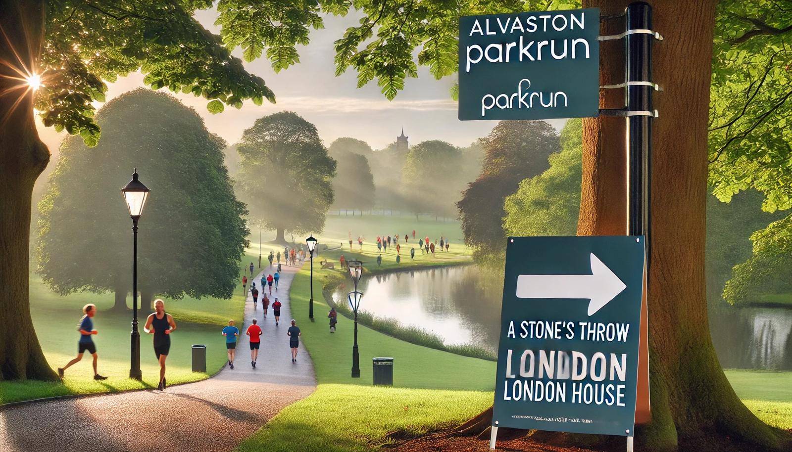 Guests Enjoy Alvaston Park Run - In the Park Right opposite London House Self Catering Accommodation